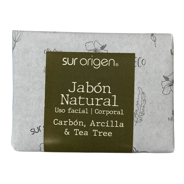 JABON FACIAL CARBON ARCILLA TEA TREE MARCA SURORIGEN