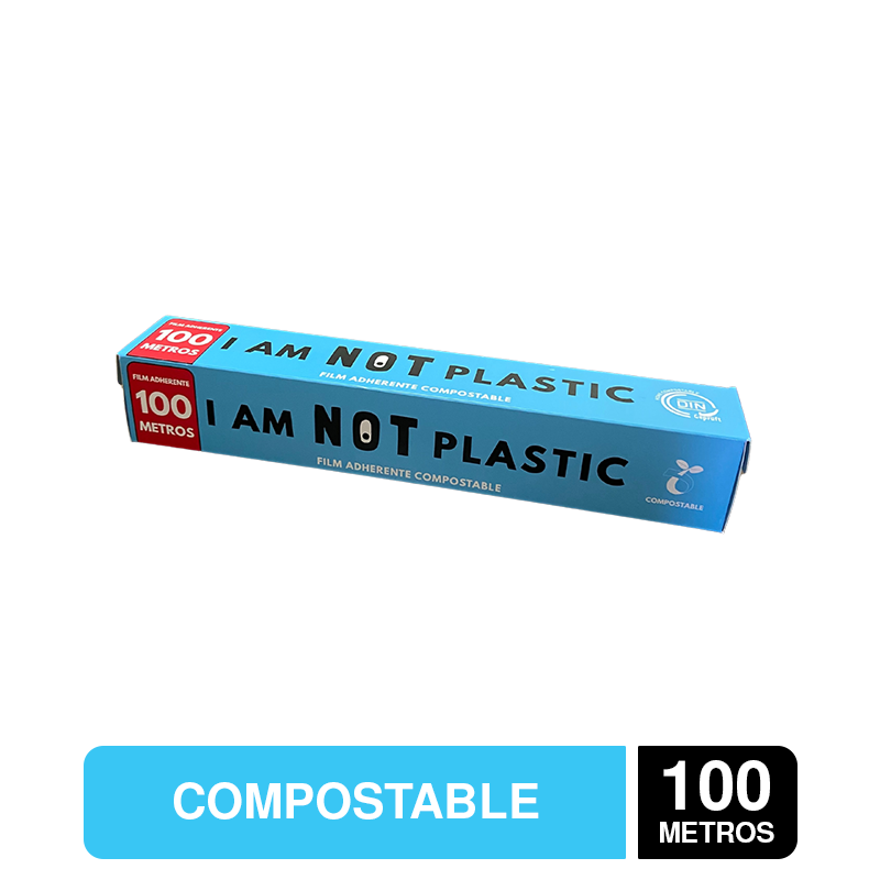 Film Adherente  compostable 100 mts MARCA I AM NOT PLASTIC