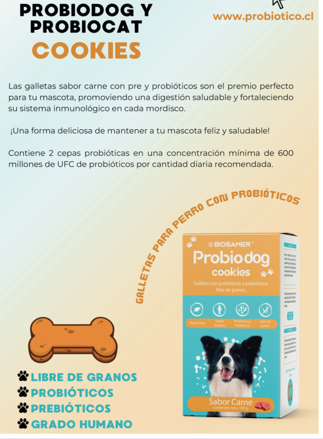 GALLETAS PARA PERROS CON PROBIÓTICOS PROBIODOG COOKIES