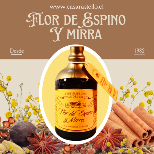 PERFUME FLOR DE ESPINO Y MIRRA 100ML HECHO A MANO